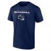 Seattle Seahawks Personalized Name & Number Team Wordmark T-Shirt - - Side View