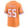 Derrick Brooks Tampa Bay Buccaneers Nike Throwback Game Jersey - Orange - Detail View