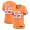 Derrick Brooks Tampa Bay Buccaneers Nike Women's Throwback Game Jersey - Orange - Front View