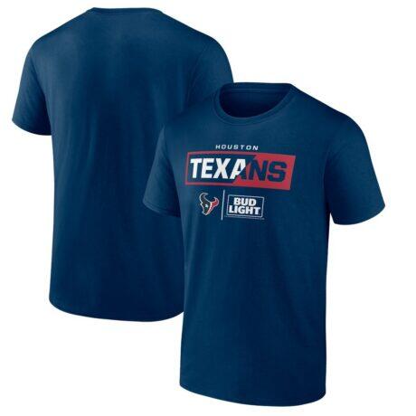 Houston Texans NFL x Bud Light T-Shirt - Navy - Front View