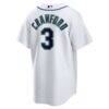JP Crawford Seattle Mariners Nike Home Replica Jersey - White - Detail View