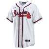 Spencer Strider Atlanta Braves Nike Replica Player Jersey - White - Back View
