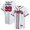 Spencer Strider Atlanta Braves Nike Replica Player Jersey - White - Front View