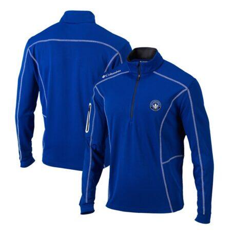 CF Montreal Columbia Omni-Wick Shotgun Quarter-Zip Pullover Top - Blue - Front View