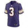 Jordan Addison Minnesota Vikings Nike Alternate Game Jersey - Purple - Side View