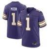 Warren Moon Minnesota Vikings Nike Retired Player Alternate Game Jersey - Purple - Front View