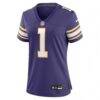 Warren Moon Minnesota Vikings Nike Women's Classic Retired Player Game Jersey - Purple - Side View