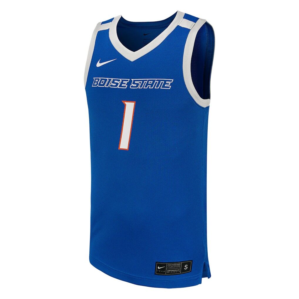 #1 Boise State Broncos Nike Replica Basketball Jersey - Royal