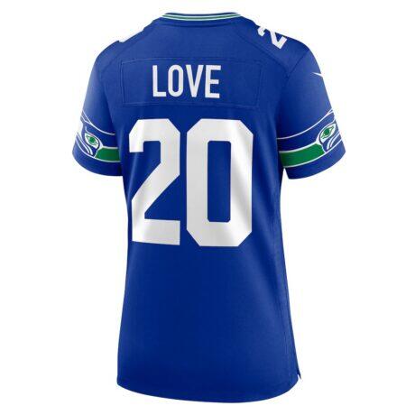 Julian Love Seattle Seahawks Nike Women's Throwback Player Game Jersey - Royal - Front View