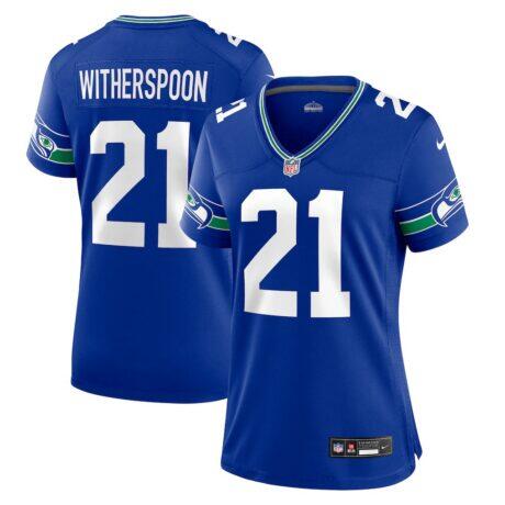Devon Witherspoon Seattle Seahawks Nike Women's Throwback Player Game Jersey - - Front View