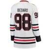Connor Bedard Chicago Blackhawks Fashion7 Women's Away Breakaway Jersey - White - Detail View