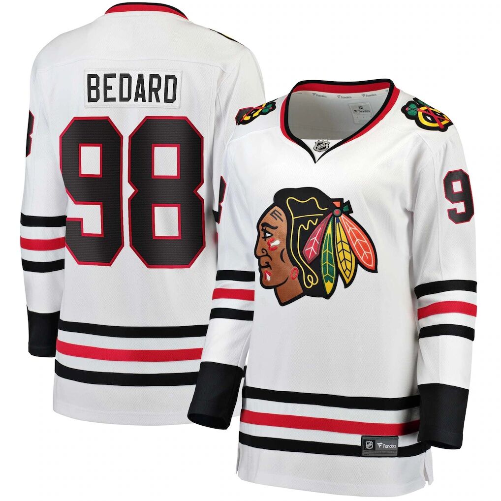 Connor Bedard Chicago Blackhawks Fashion7 Women's Away Breakaway Jersey