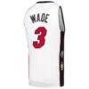 Dwyane Wade Miami Heat Mitchell & Ness Unisex Hall of Fame Class of 2023 Throwback Swingman Jersey - White - Detail View