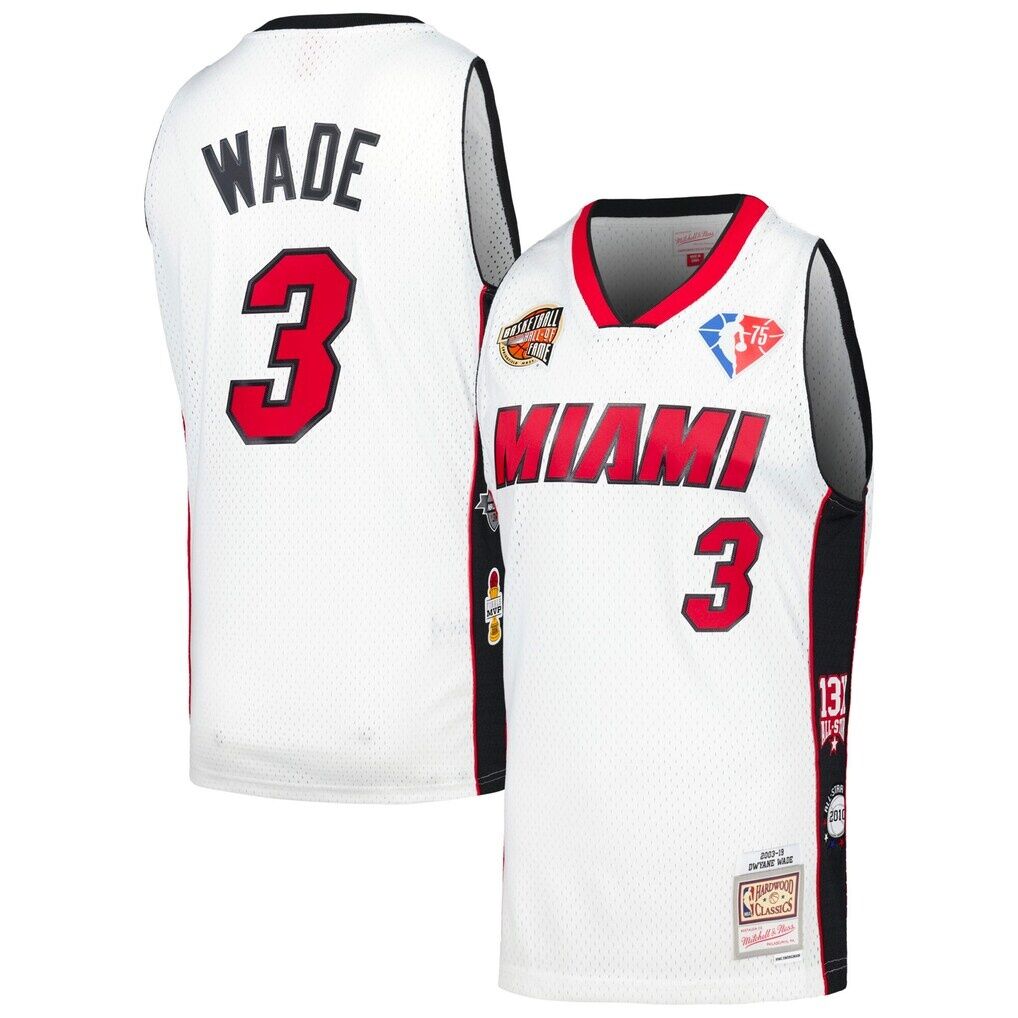 Dwyane Wade Miami Heat Mitchell & Ness Unisex Hall of Fame Class of 2023 Throwback Swingman Jersey