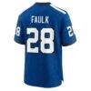 Marshall Faulk Indianapolis Colts Nike Retired Player Alternate Game Jersey - Blue - Detail View