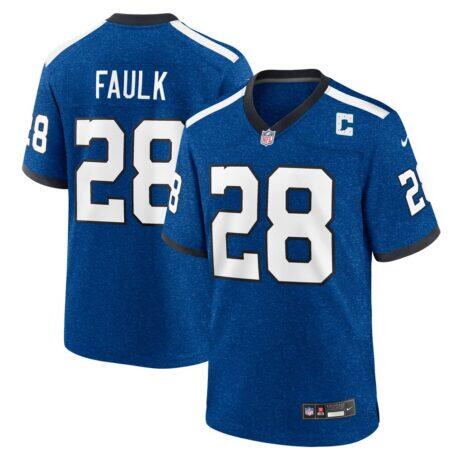 Marshall Faulk Indianapolis Colts Nike Retired Player Alternate Game Jersey - Blue - Front View