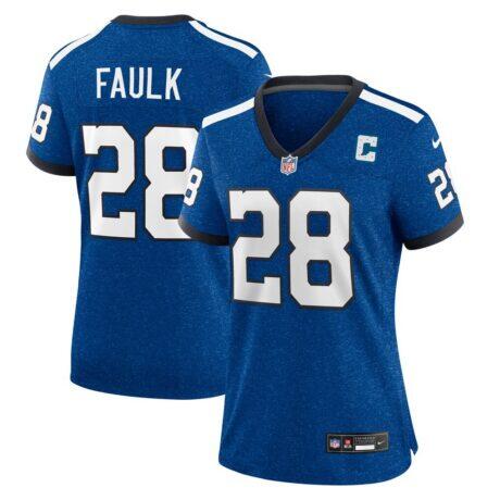 Marshall Faulk Indianapolis Colts Nike Women's Indiana Nights Alternate Game Jersey - - Front View