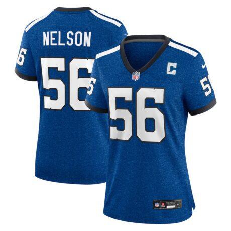 Quenton Nelson Indianapolis Colts Nike Women's Indiana Nights Alternate Game Jersey - - Front View