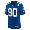 Grover Stewart Indianapolis Colts Nike Alternate Game Jersey - Blue - Side View