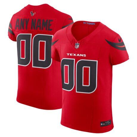 Houston Texans Nike Alternate Vapor F.U.S.E. Elite Custom Jersey - Red - Front View