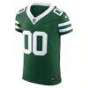 New York Jets Nike Vapor F.U.S.E. Elite Custom Jersey - Green - Side View