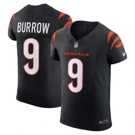 Joe Burrow Cincinnati Bengals Nike Vapor F.U.S.E. Elite Jersey - Black - Front View