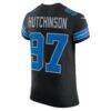 Aidan Hutchinson Detroit Lions Nike Alternate Vapor F.U.S.E. Elite Jersey - Black - Detail View