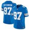 Aidan Hutchinson Detroit Lions Nike Team Vapor F.U.S.E. Limited Jersey - Blue - Front View