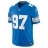 Aidan Hutchinson Detroit Lions Nike Team Vapor F.U.S.E. Limited Jersey - Blue - Side View