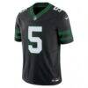 Garrett Wilson New York Jets Nike Alternate Vapor F.U.S.E. Limited Jersey - Black - Side View
