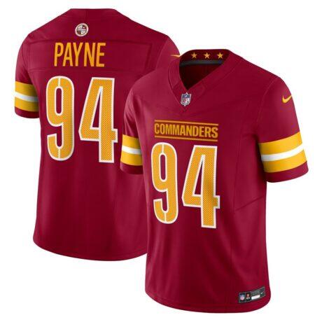 Daron Payne Washington Commanders Nike Vapor F.U.S.E. Limited Jersey - - Front View