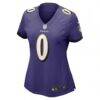 Roquan Smith Baltimore Ravens Nike Women's Team Game Jersey - Purple - Side View