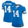 Amon-Ra St. Brown Detroit Lions Nike Women's Legend Player Performance Top - Blue - Front View