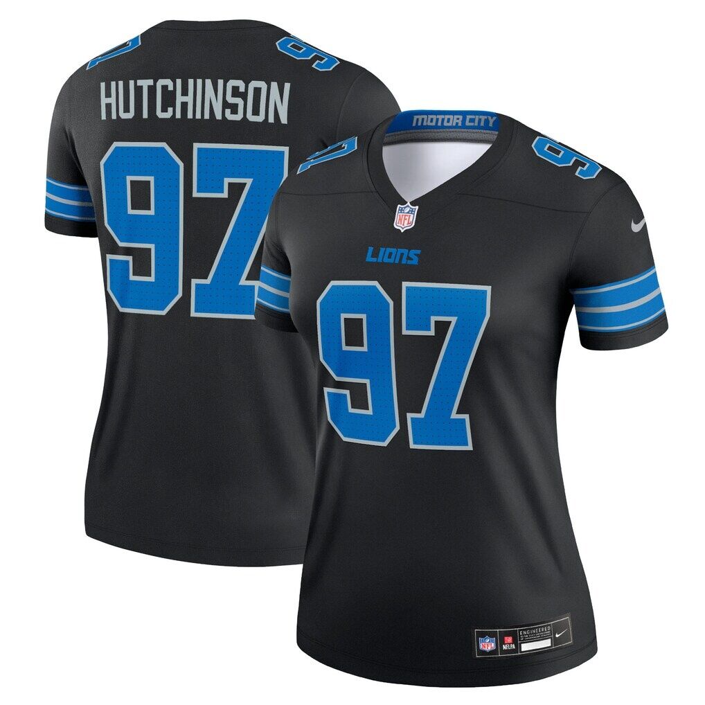Aidan Hutchinson Detroit Lions Nike Women's Alternate Legend Player Performance Top