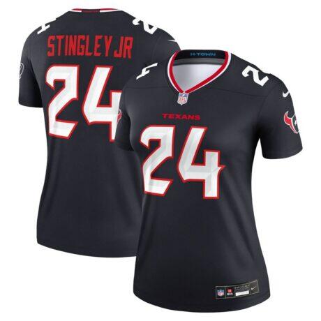 Derek Stingley Jr. Houston Texans Nike Women's Legend Player Performance Top - Navy - Front View