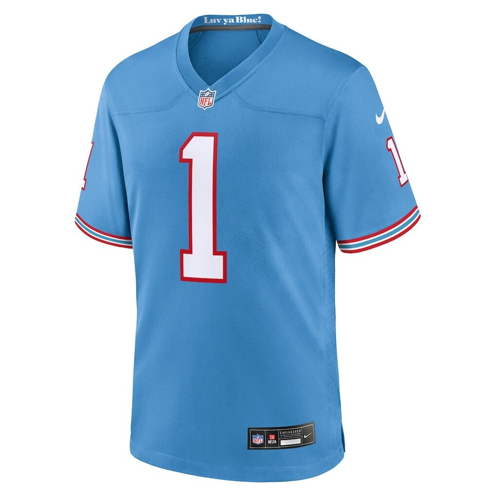 Warren Moon Tennessee Titans Nike Retired Player Alternate Game Jersey - Light Blue