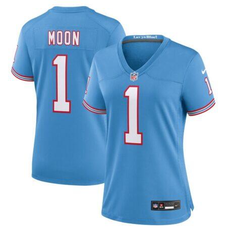Warren Moon Tennessee Titans Nike Women's Oilers Throwback Retired Player Game Jersey - - Front View