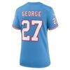 Eddie George Tennessee Titans Nike Women's Oilers Throwback Retired Player Game Jersey - Light Blue - Detail View