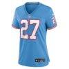 Eddie George Tennessee Titans Nike Women's Oilers Throwback Retired Player Game Jersey - Light Blue - Side View