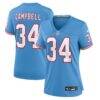 Earl Campbell Tennessee Titans Nike Women's Oilers Throwback Retired Player Game Jersey - - Front View