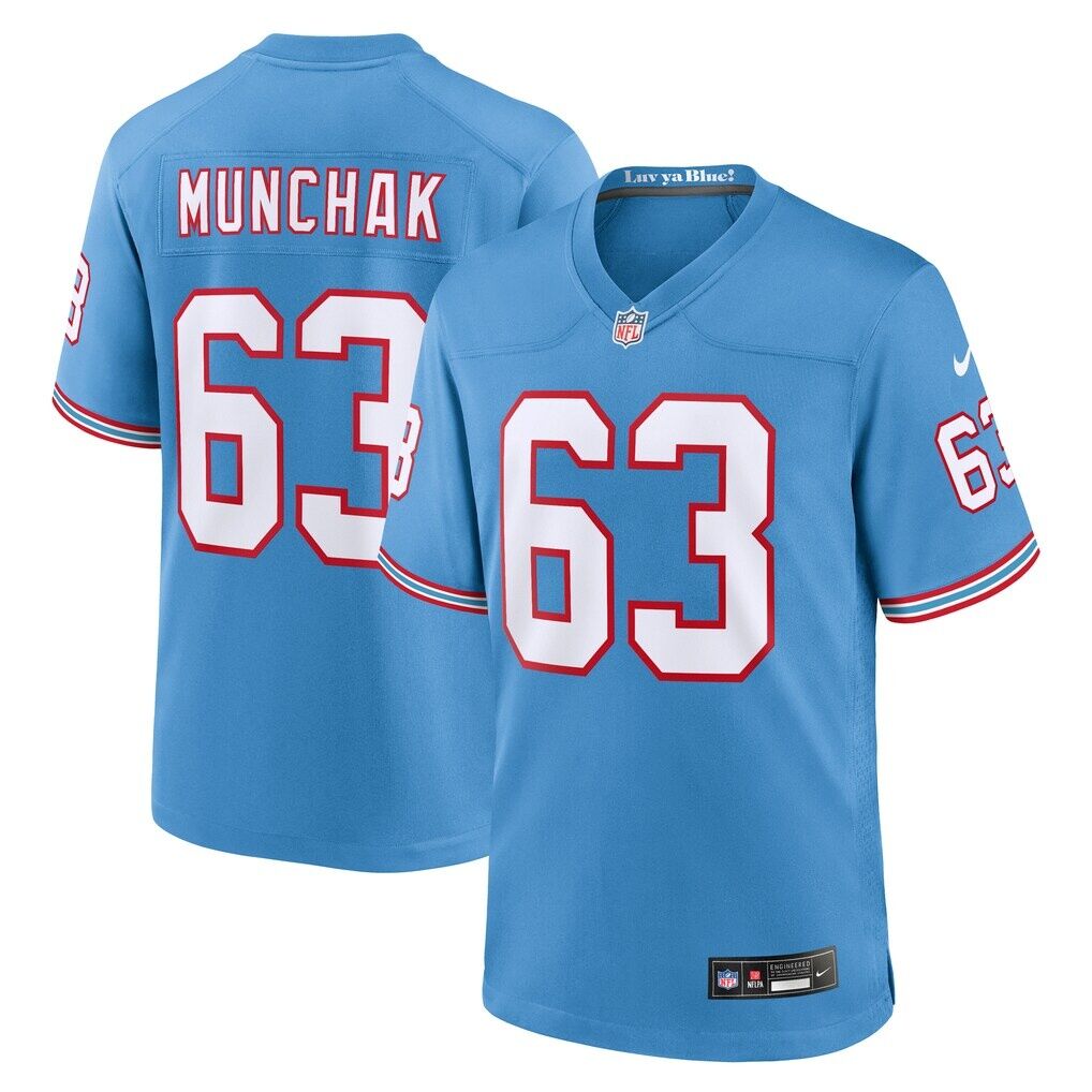Mike Munchak Tennessee Titans Nike Retired Player Alternate Game Jersey - Light Blue