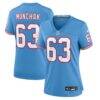 Mike Munchak Tennessee Titans Nike Women's Oilers Throwback Retired Player Game Jersey - - Front View