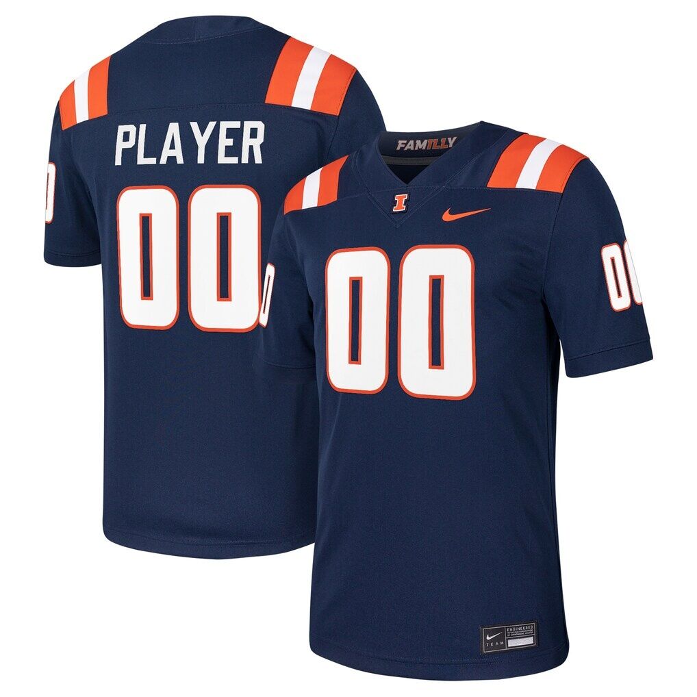 Illinois Fighting Illini Nike Pick-A-Player NIL Football Game Jersey