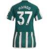 Kobbie Mainoo Manchester United adidas Women's 2023/24 Away Replica Player Jersey - Green - Detail View