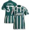 Kobbie Mainoo Manchester United adidas Women's 2023/24 Away Replica Player Jersey - Green - Front View