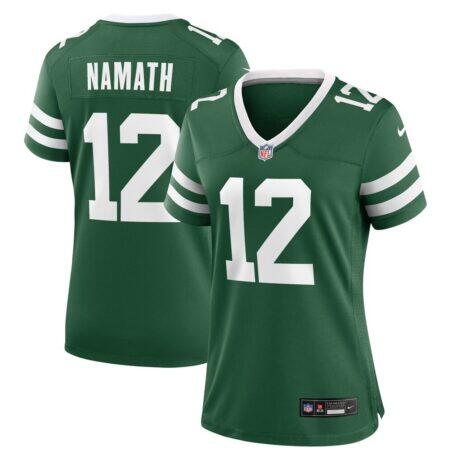 Joe Namath New York Jets Nike Women's Retired Player Game Jersey - Green - Front View