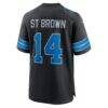 Amon-Ra St. Brown Detroit Lions Nike 2nd Alternate Game Jersey - Black - Detail View