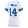 Amon-Ra St. Brown Detroit Lions Nike Women's White Game Jersey - White - Detail View