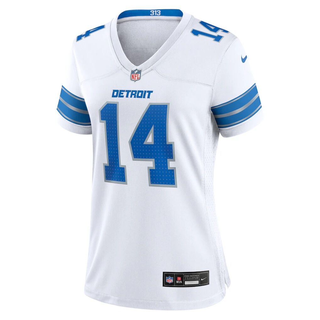 Amon-Ra St. Brown Detroit Lions Nike Women's White Game Jersey