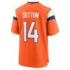Courtland Sutton Denver Broncos Nike Mile High Collection Game Jersey - Orange - Detail View
